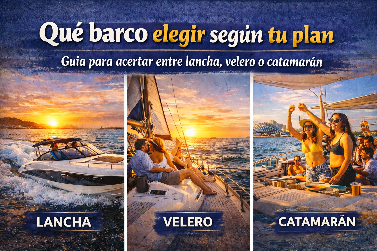 Qu&eacute; barco elegir para navegar seg&uacute;n tu plan, grupo y presupuesto